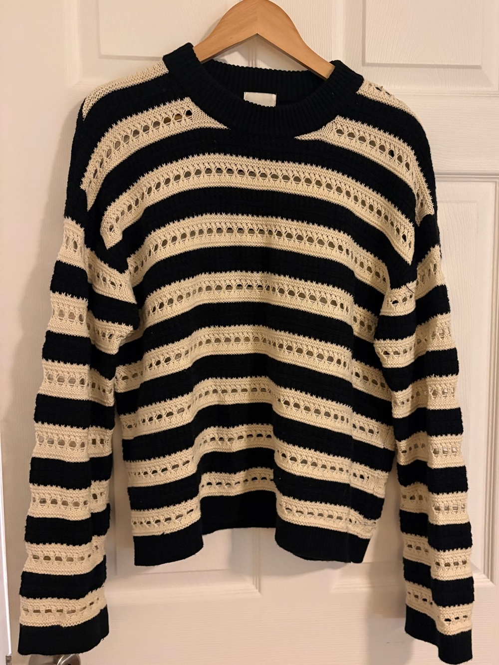 H&M Striped Open Knit Sweater